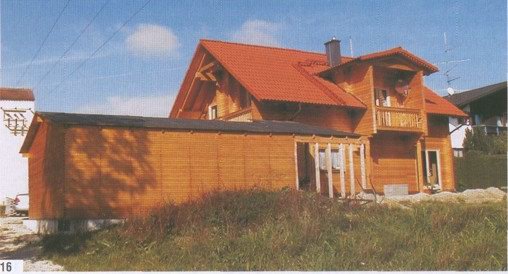 Дом с мансардой, построенный из клееного бруса компанией НЛК